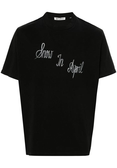 T-shirt con stampa in nero - uomo OUR LEGACY | M2246BTBLK